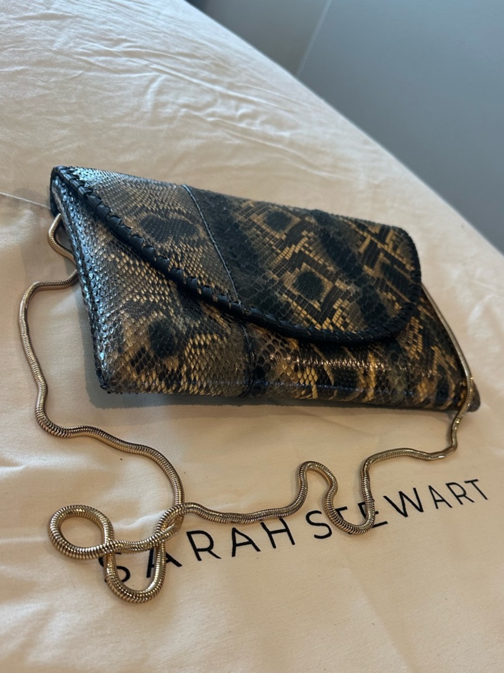 Sarah Stewart Envelope Clutch - Forest Python